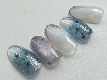 ニュアンス 押し花 フレンチ