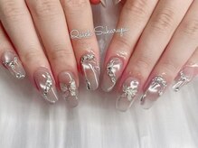 クイックスカルプ 高田馬場(Quick Sukarupu)/シルバー×蝶　ネイル