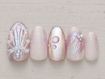 ネイルミックス 水戸店(Nail Mix)/ぷっくりマーメイド　5990円
