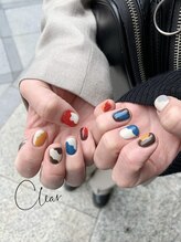 クリア(Clear)/秋色うねうねネイル