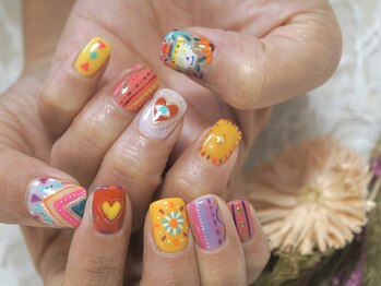 わたしのネイルとよもぎ蒸し/インディアン