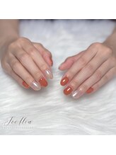 フーフロー(Fooflow)/オレンジ×ホワイトミラー