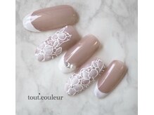 トゥークルールの雰囲気（6月キャンペーンデザイン！手描きレースネイル（9,400円税込））