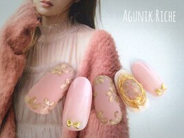 【花柄ネイル】
