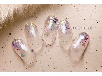 ネイルクローネ(nail crone)/クリアハートネイル