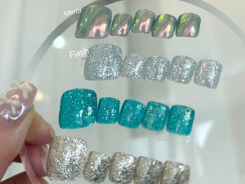 ノーヴェネイル 国分寺(nove.nail)/ミラー&フラッシュネイル
