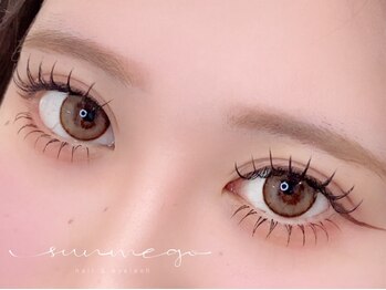 サンミーゴネイル 神戸店(Sunmego Nail)の写真/【束感マツエク/LEDエクステ/バインドロック】モチの良さ◎韓国風の束感まつげで目元を演出!初めての方も◎