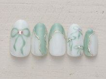 ネイルミックス 水戸店(Nail Mix)/ひらひらリボンネイル　5990円