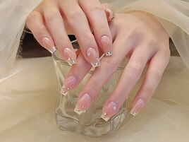 クリスマス/冬ネイル/ボルドー