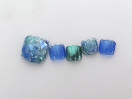 FOOT　シェル埋め込みネイル