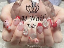 エム 池袋店(M)/紅ネイル，クリスマス