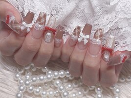 チェック＆レースネイル