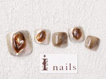 アイネイルズ 梅田店(I nails)/べっ甲ぷっくりデザイン￥9200