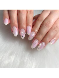 チークネイル×蝶々