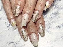ヘアーアンドネイル ルシア(Hair&Nail Lucia)/大人チェック柄ネイル