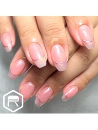 フレンチオーロラネイル