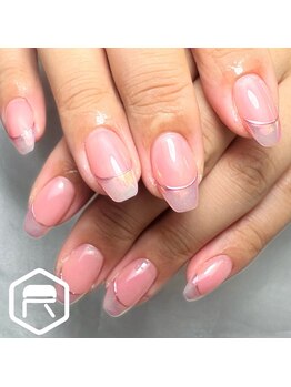 東海最大級ネイルサロン by レディスペネイル 名駅店/フレンチオーロラネイル