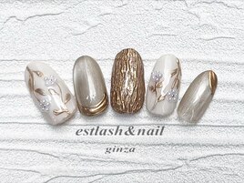 マグネットパールフラワーネイル