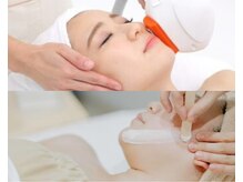 ワックス脱毛＋光脱毛の同時施術が可能★化粧ノリ◎美肌効果◎