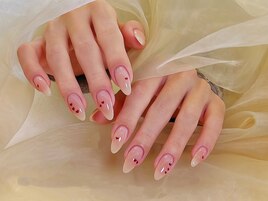 クリスマス/冬ネイル/ボルドー