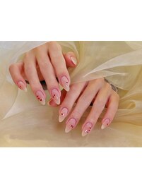 クリスマス/冬ネイル/ボルドー