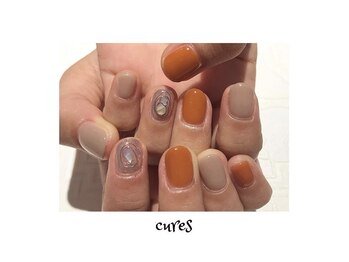 キュアーズ ネイル(CURES NAIL)/オレンジ×ベージュ