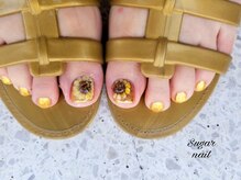 シュガーネイル(sugar nail)/ぷっくりひまわりネイル