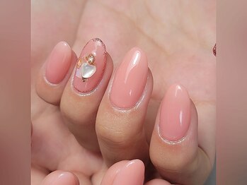 エムユーファイブネイル(MU5-nail)/【ジェル】ワンカラー+アート