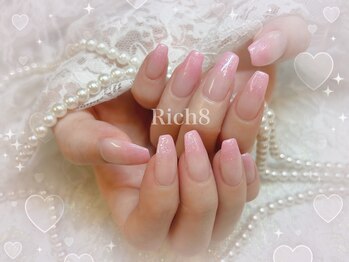 ネイルアンドまつげエクステ リッチエイト 原宿店(Rich8)/ピンクグラデーションネイル