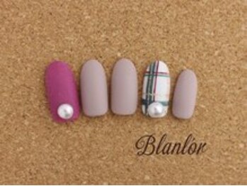 ブランロール 中目黒店(Blanl'or)/シンプル　チェックネイル