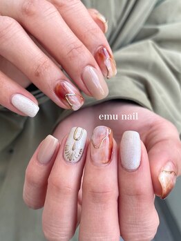 エム ネイル(emu nail)/手書きアート☆