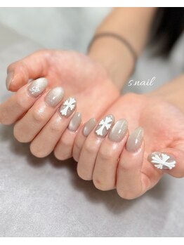 エスネイル 大崎市古川(s.nail)/グレージュマグネット◇クロス