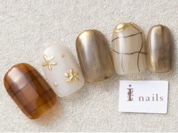アイネイルズ 三宮店(I nails)/ニュアンスブラウンネイル￥7000