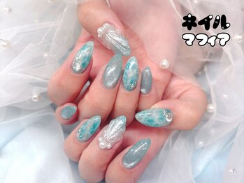 夏定番マーメイドネイル【池袋】