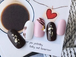 ラテアート風ネイル