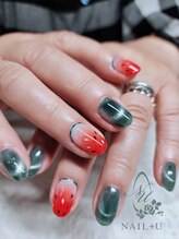 ネイルプラスユウ(NAIL+U)/スイカnail♪