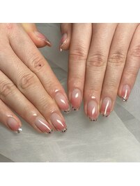 グラデ×ガラスフレンチ