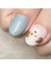 ベル 古川店(Belle)/手書きわんちゃんネイル★