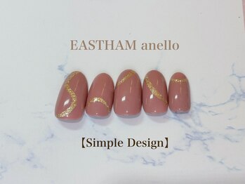 イーストハムアネーロネイル(EAST HAM anello nail)/１・２月定額シンプルデザイン
