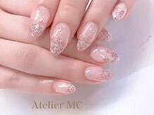 アトリエ エムシー 新富町(Atelier MC)/シンプル上品ラメグラ×ストーン