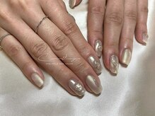 BLabo eyelash&nail 鹿児島中央駅店【まつげパーマ/眉毛/マツエク/ネイル】/シンプル持ち込みデザイン