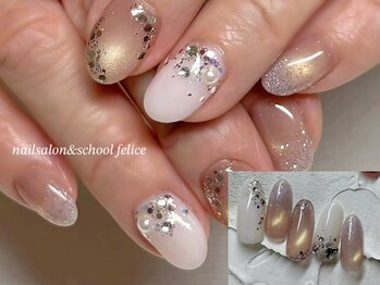 フェリーチェ(nail salon&school felice)/パラジェル/定額制ダイヤモンド