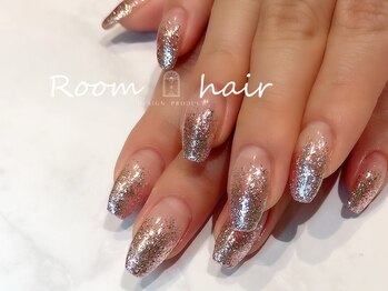 ルームヘアネイル 曙橋店(Room hair nail)/ピンクシルバーラメグラ☆