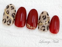 ラグジュアリーネイルズ オオミヤ(Luxury Nails Omiya)/レオパード*レッドネイル