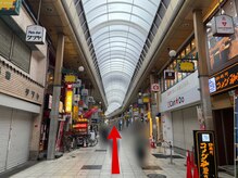 サンライズ鍼灸整骨院 十三院/阪急十三駅 東改札口～当院まで