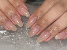 ネイルズカフェアン 姫路駅前店(nails cafe an)/onecolor+glitter
