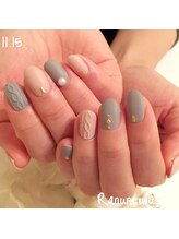 ラナンキュラス(Ranunculus)/ふんわりニットNail