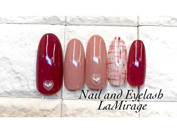 ネイルサロン ラミラージュ/ツイード柄ネイル