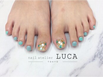 ネイルアトリエルカ(nail atelier LUCA)/W-216 夏色シェルミラーネイル