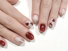 バレンタインネイル
